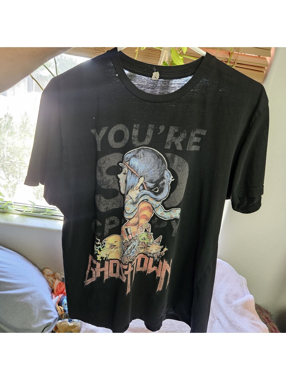 Ghost Town Band T Shirt Men Large Vintage Rock Me Label Paper Thin *Flaws